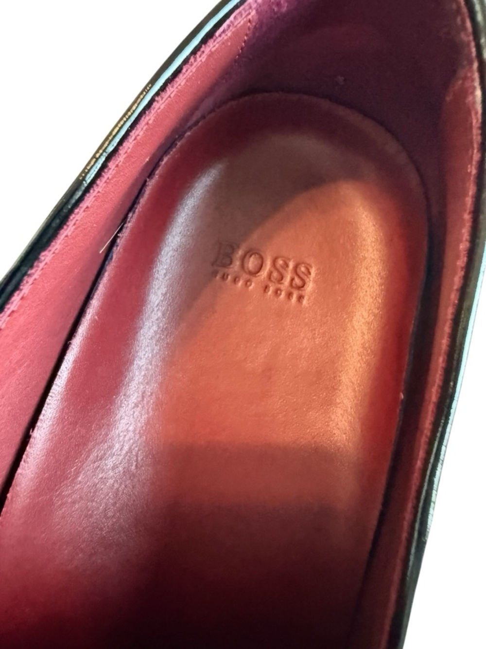 Boss Black Patent Leather Slip-On Loafers with Elastic Strap - Picture 4 of 16